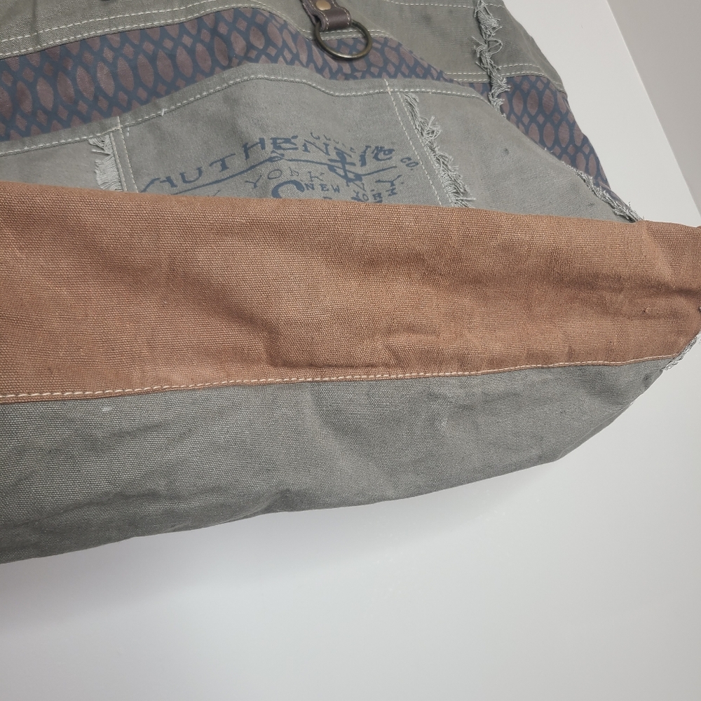 Myra Beehive Print Canvas Handmade‎ Large Weekender Bag Tote Boho - Picture 5 of 7